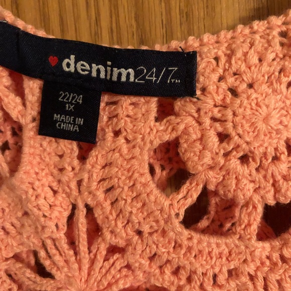 Vibrant peach sweater that screams spring! - Picture 3 of 3